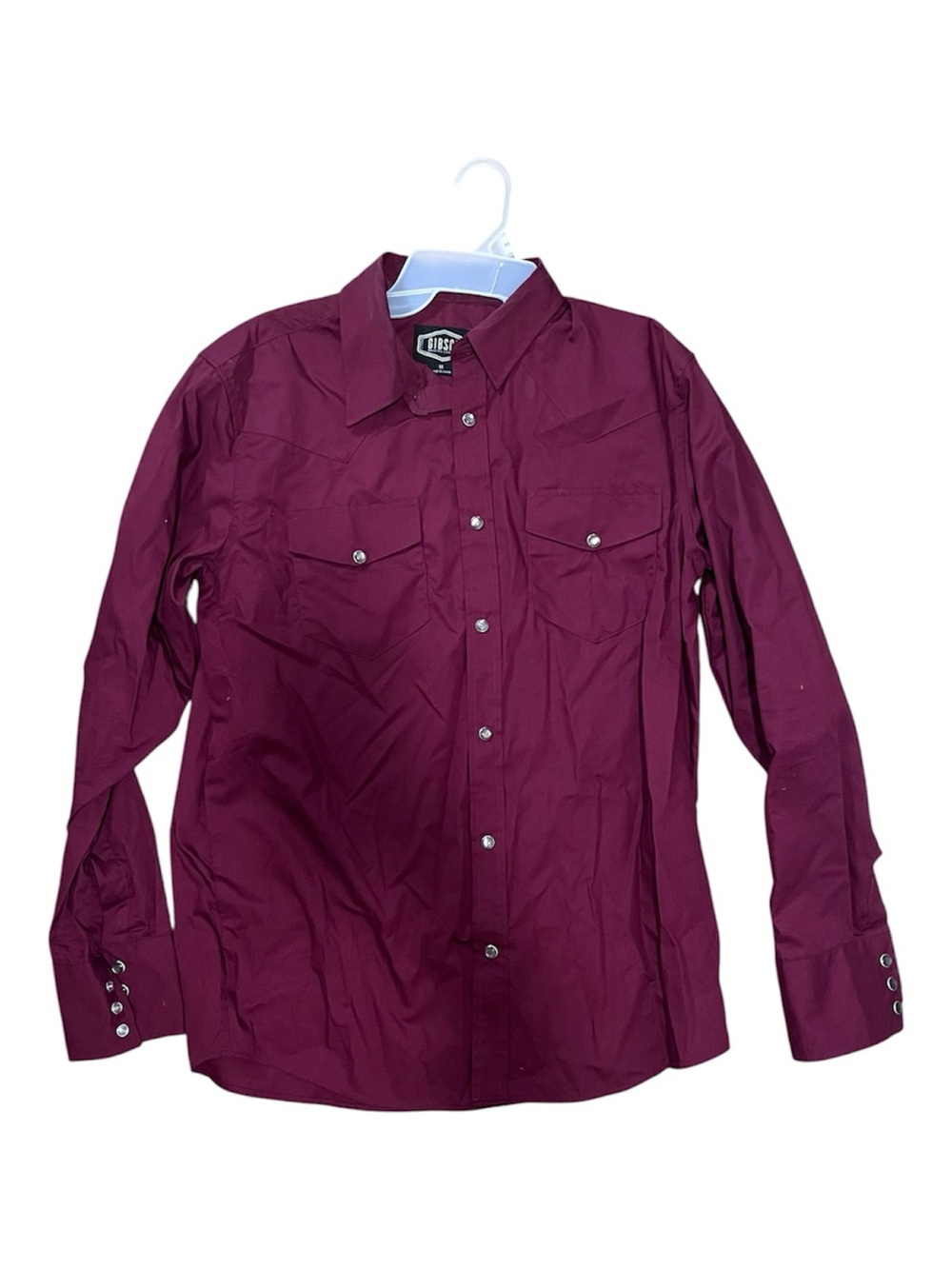 Gibson Men's Button-Up Shirt in Burgundy